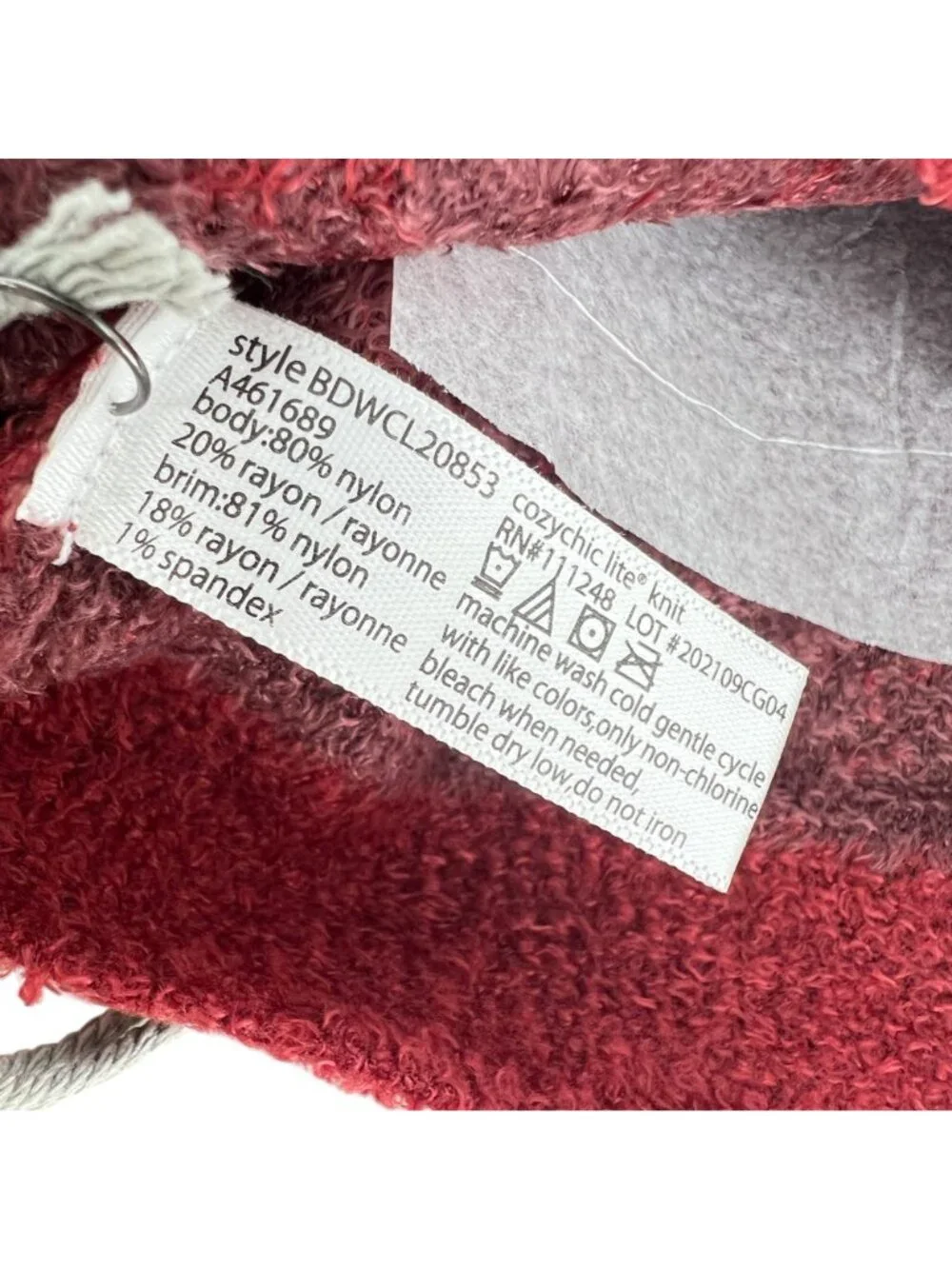Barefoot Dreams CozyChic Confetti Beanie Hat Crimson Red NWT